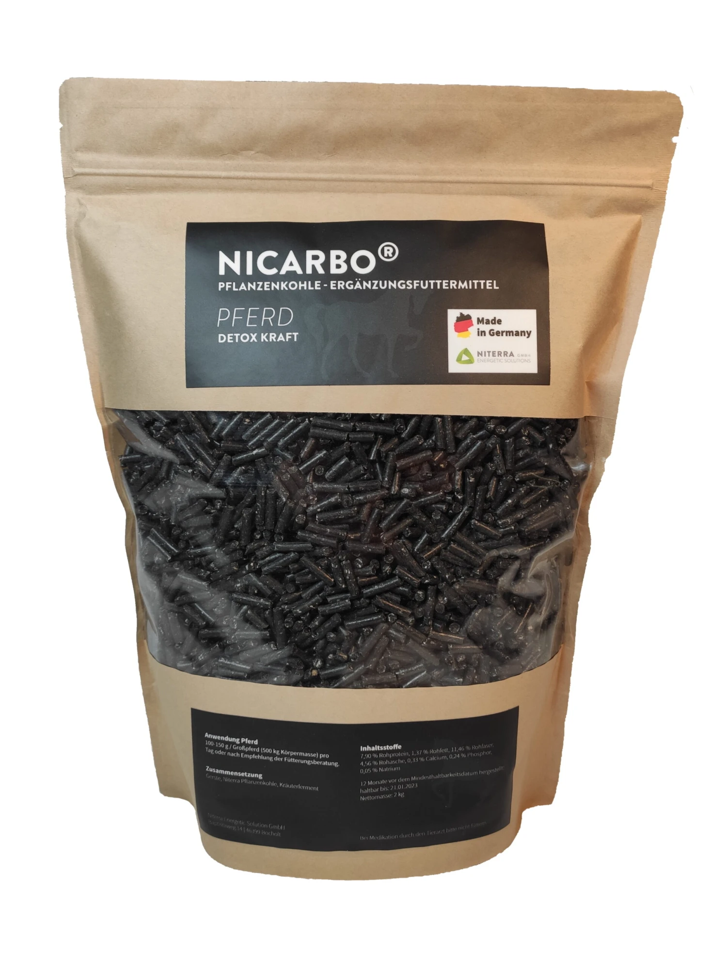 NICARBO Pflanzenkohle - Ergänzungsfutter Pferd 2kg 3 NICARBO Pflanzenkohle - Ergänzungsfutter Pferd 2kg